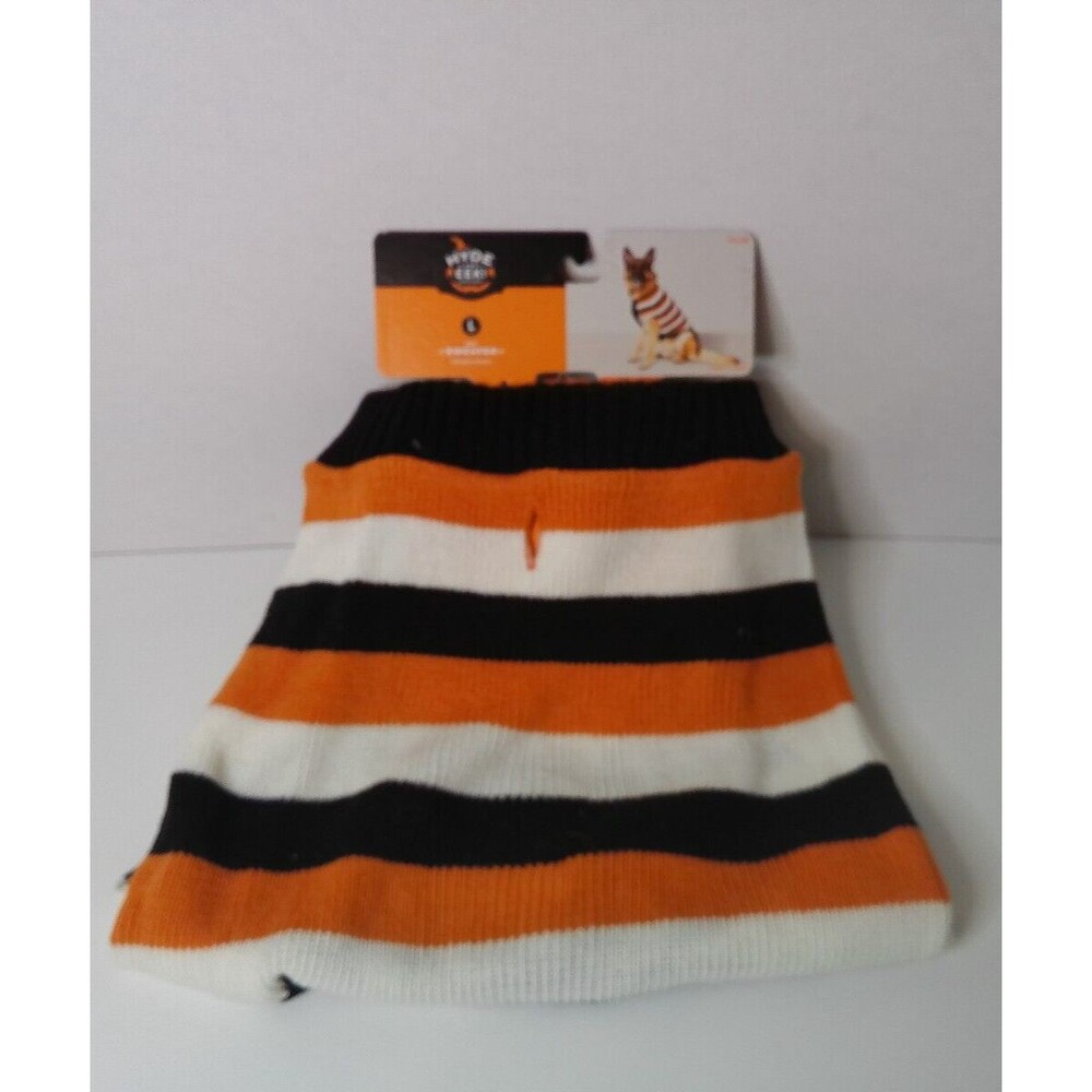 Target Hyde and Eek Pet Striped Halloween Costume Knit Sweater Large